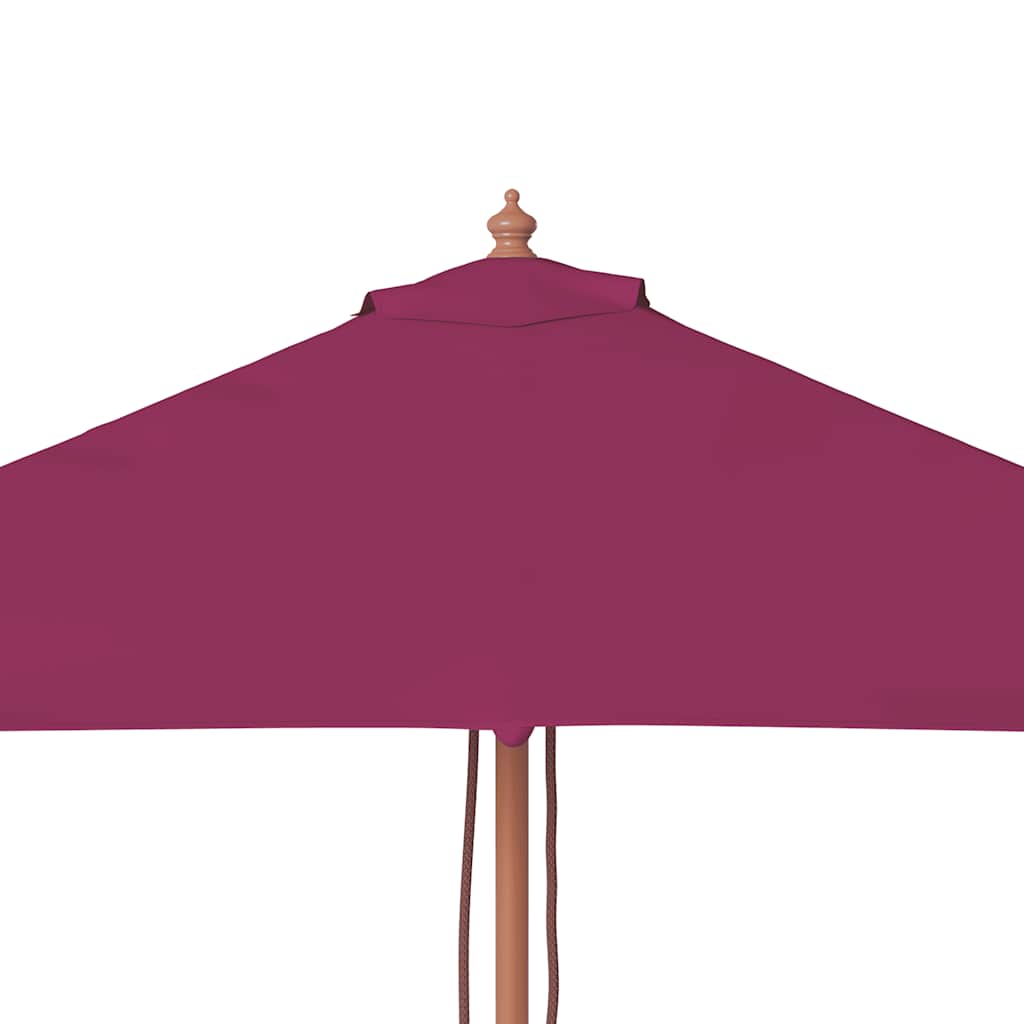 Parasol met houten paal 150x200 cm bordeauxrood is nu te koop bij PeponiXL, paradijselijk wonen!