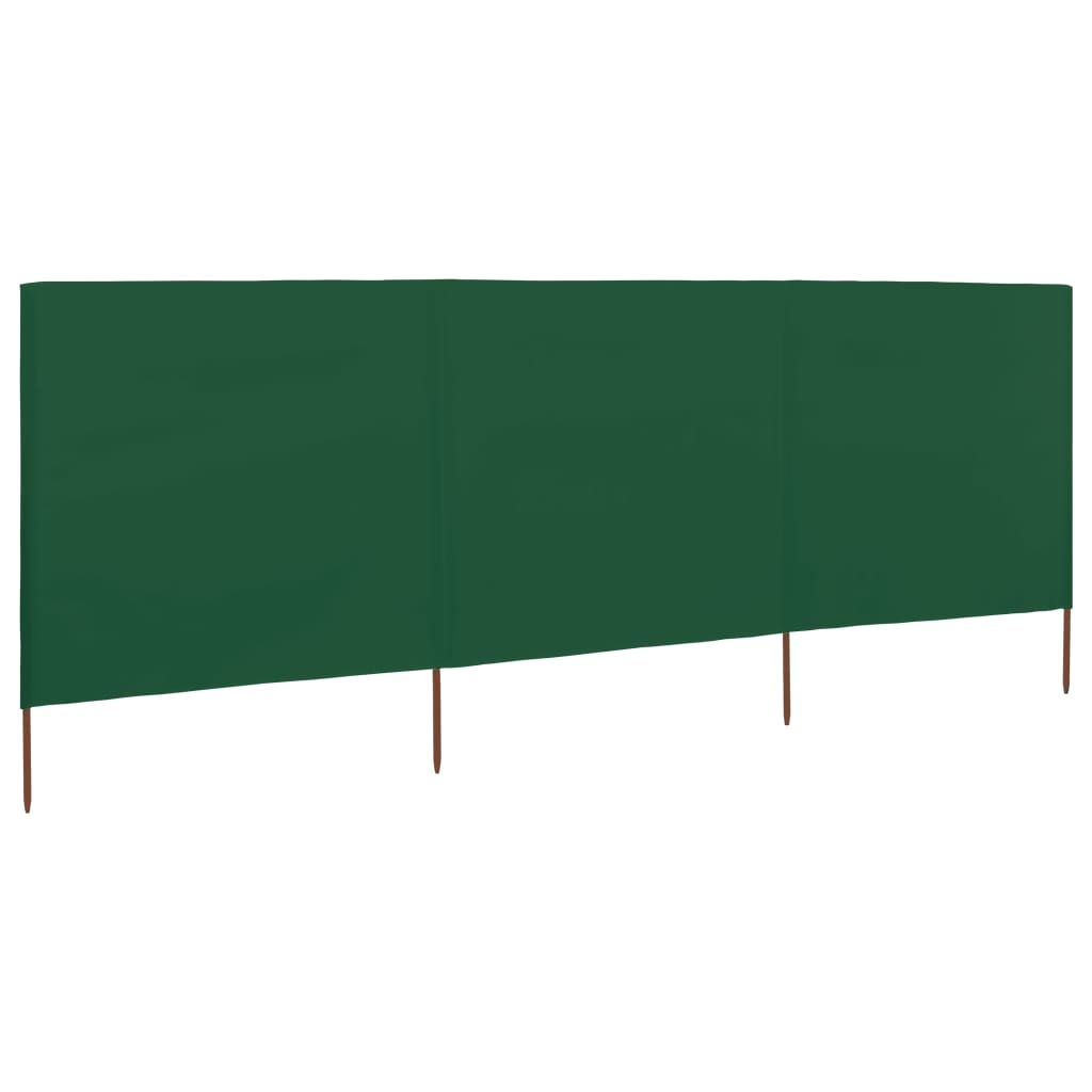 Windscherm 3-panelen 400x120 cm stof groen is nu te koop bij PeponiXL, paradijselijk wonen!