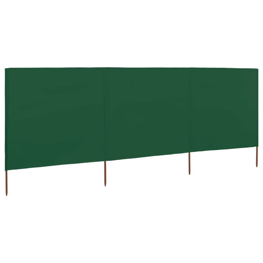 Windscherm 3-panelen 400x120 cm stof groen is nu te koop bij PeponiXL, paradijselijk wonen!