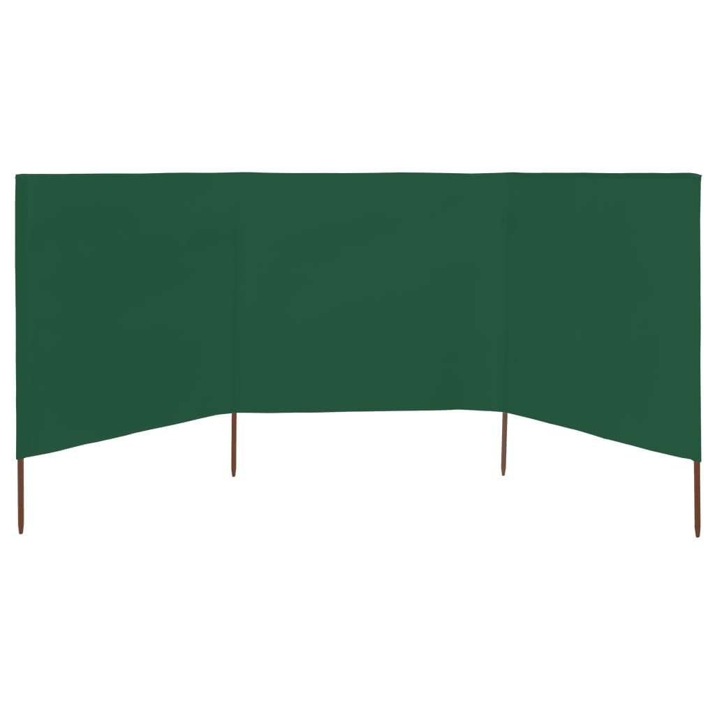 Windscherm 3-panelen 400x120 cm stof groen is nu te koop bij PeponiXL, paradijselijk wonen!
