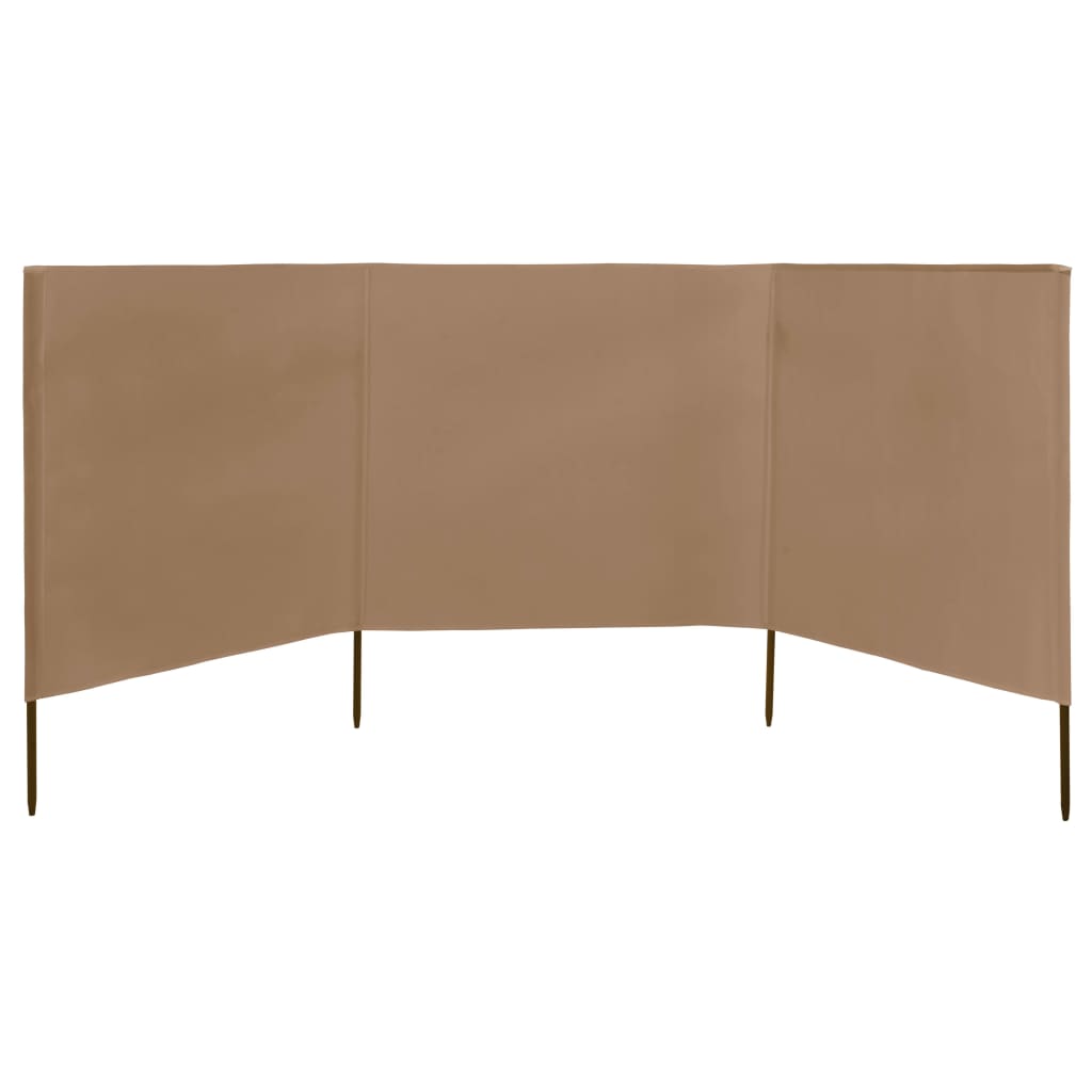 Windscherm 3-panelen 400x120 cm stof taupe is nu te koop bij PeponiXL, paradijselijk wonen!