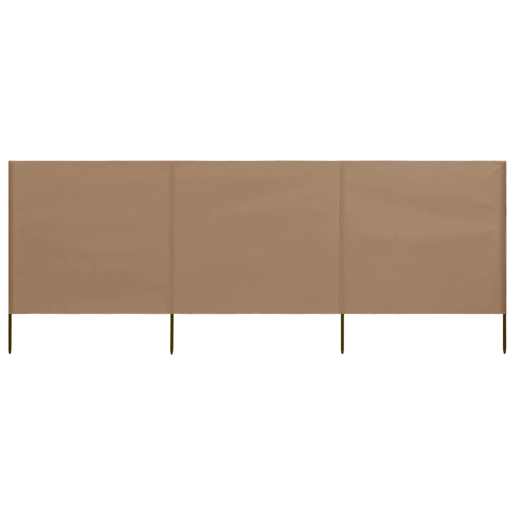 Windscherm 3-panelen 400x120 cm stof taupe is nu te koop bij PeponiXL, paradijselijk wonen!