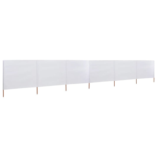Windscherm 6-panelen 800x80 cm stof wit is nu te koop bij PeponiXL, paradijselijk wonen!
