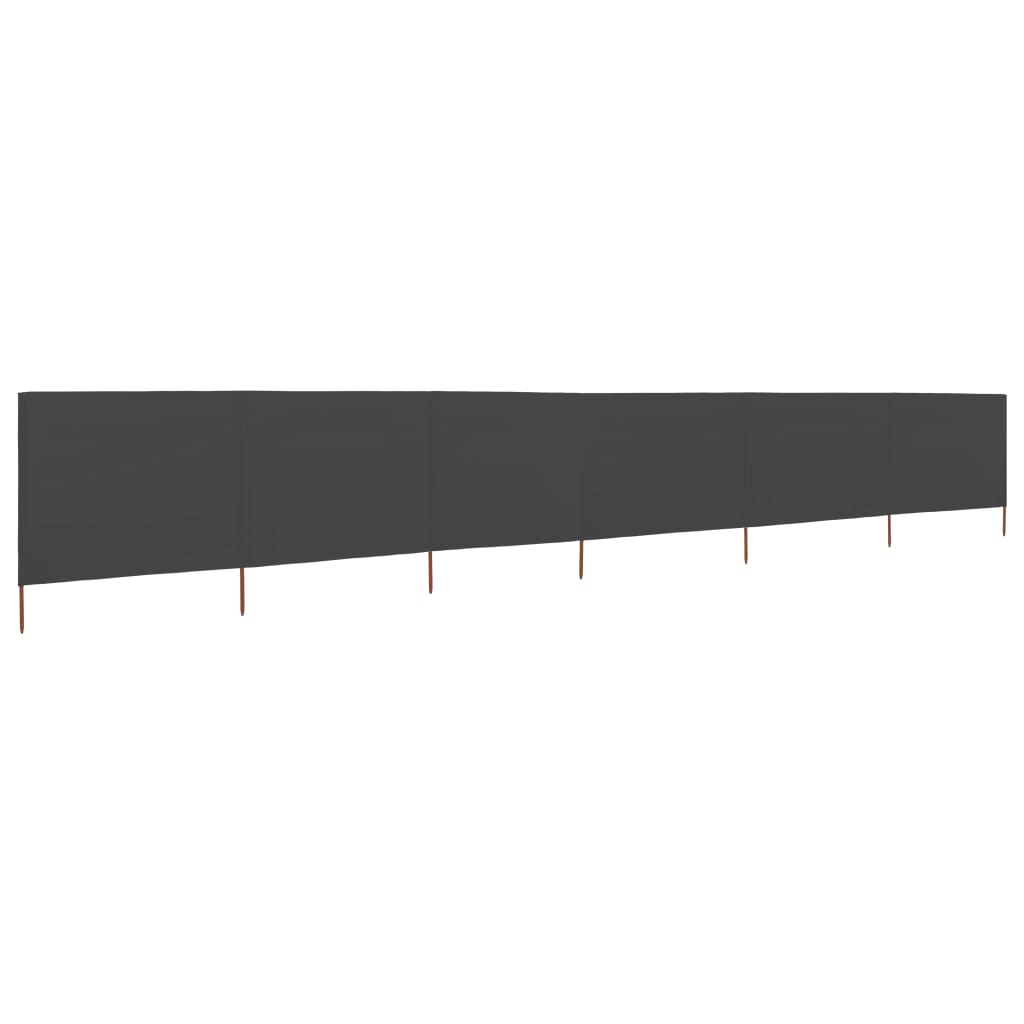 Windscherm 6-panelen 800x80 cm stof grijs is nu te koop bij PeponiXL, paradijselijk wonen!