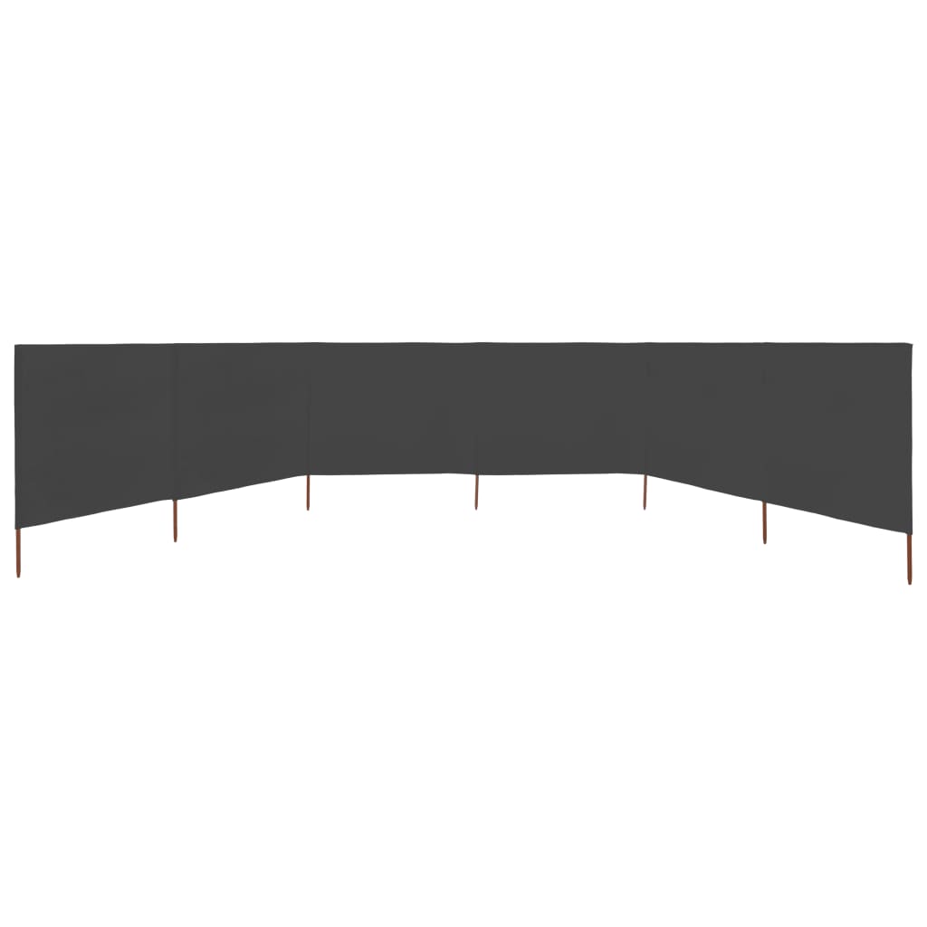 Windscherm 6-panelen 800x80 cm stof grijs is nu te koop bij PeponiXL, paradijselijk wonen!