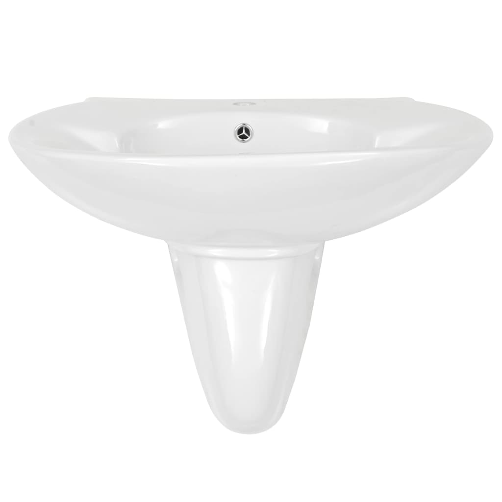 Wasbak wandgemonteerd 690x520x210 mm keramiek wit is nu te koop bij PeponiXL, paradijselijk wonen!