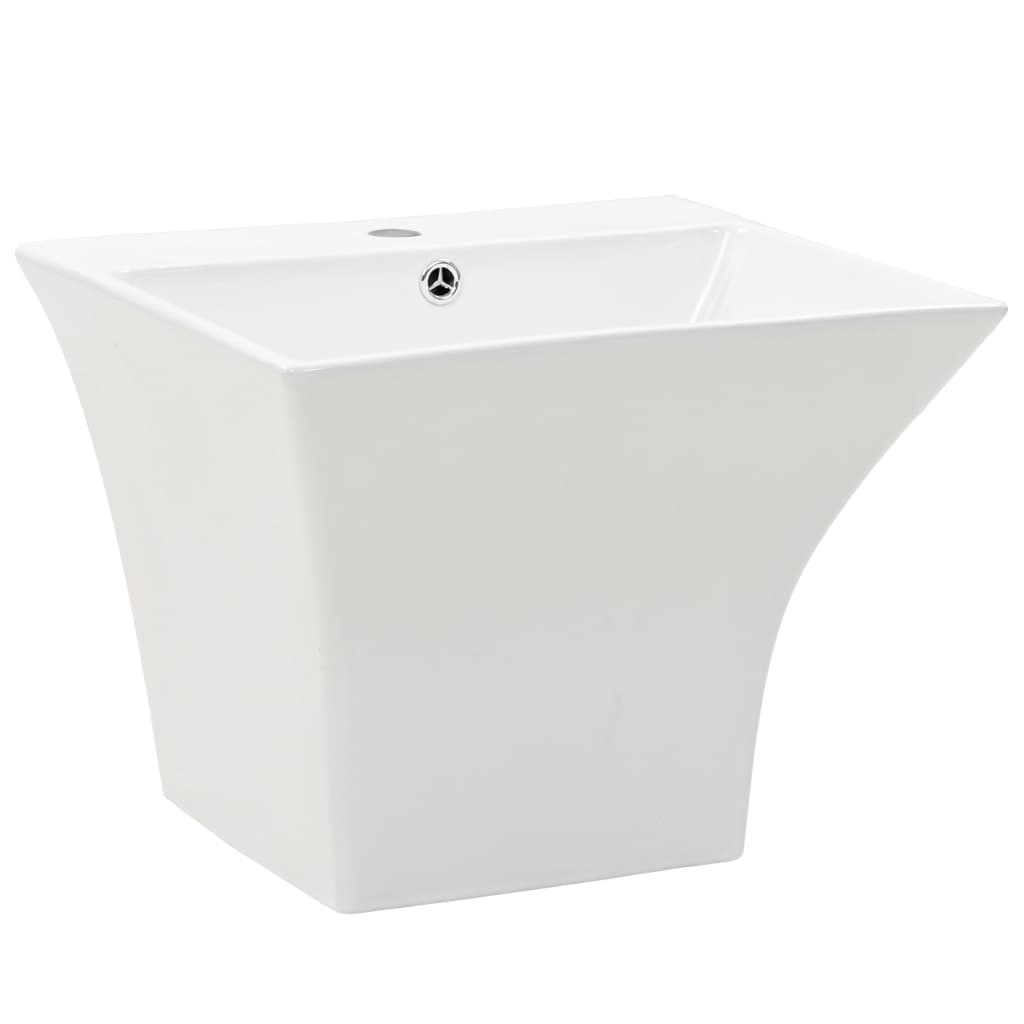 Wasbak wandgemonteerd 500x450x410 mm keramiek wit is nu te koop bij PeponiXL, paradijselijk wonen!