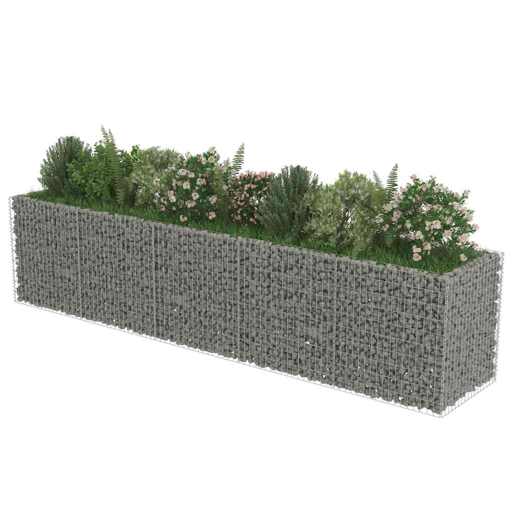 Gabion plantenbak verhoogd 450x90x100 cm gegalvaniseerd staal is nu te koop bij PeponiXL, paradijselijk wonen!