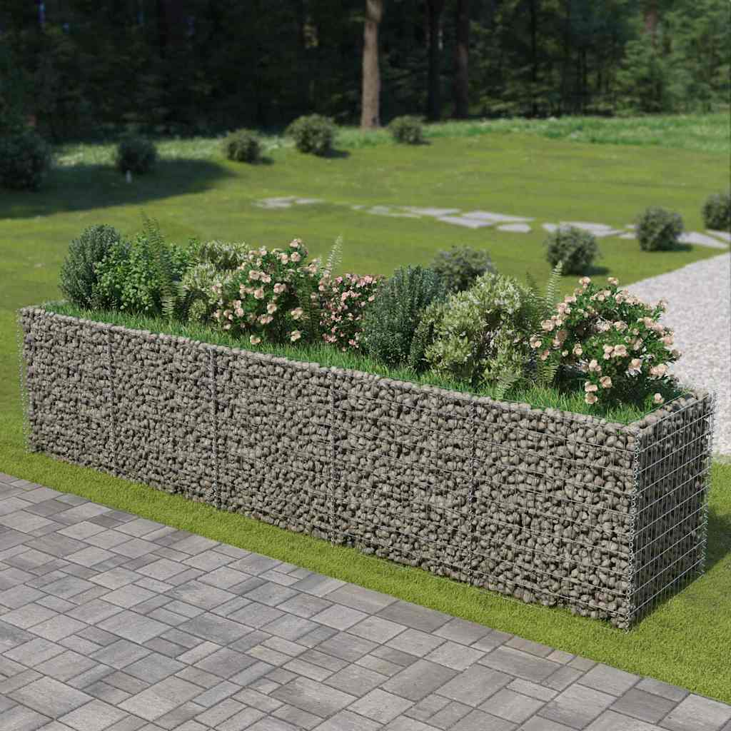 Gabion plantenbak verhoogd 450x90x100 cm gegalvaniseerd staal is nu te koop bij PeponiXL, paradijselijk wonen!