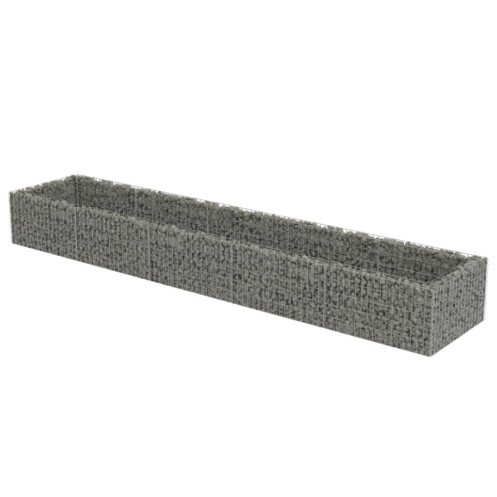 Gabion plantenbak verhoogd 450x90x50 cm gegalvaniseerd staal is nu te koop bij PeponiXL, paradijselijk wonen!