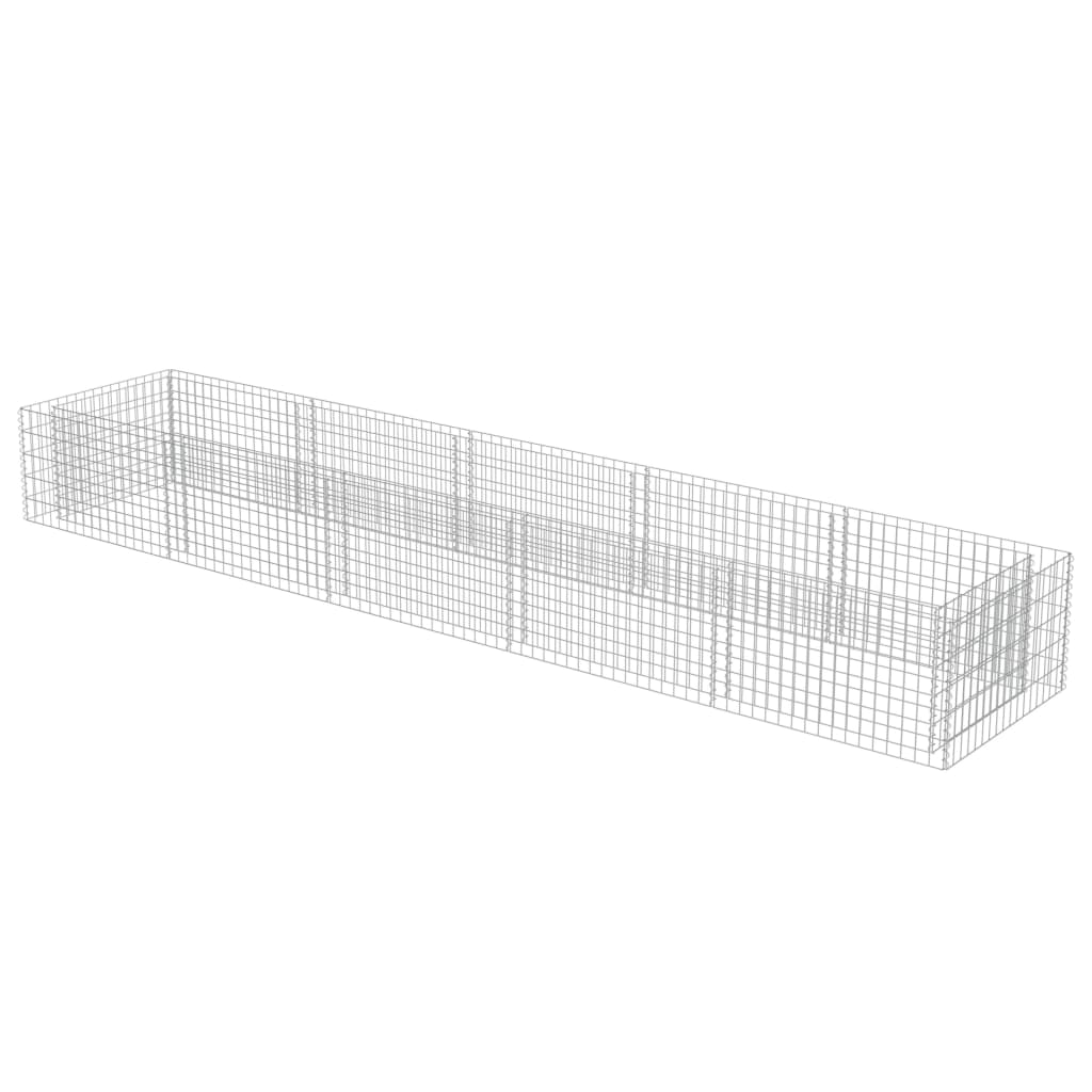 Gabion plantenbak verhoogd 450x90x50 cm gegalvaniseerd staal is nu te koop bij PeponiXL, paradijselijk wonen!
