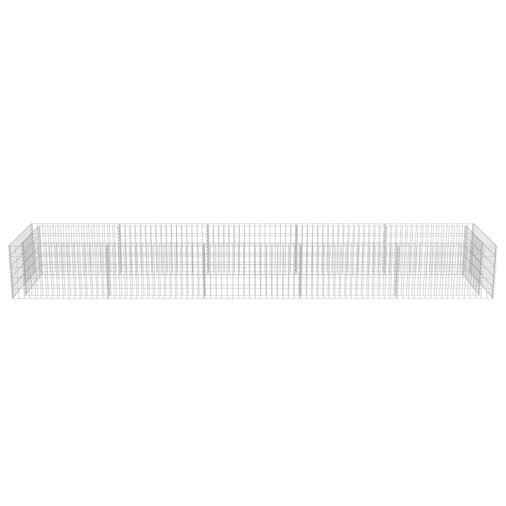 Gabion plantenbak verhoogd 450x90x50 cm gegalvaniseerd staal is nu te koop bij PeponiXL, paradijselijk wonen!