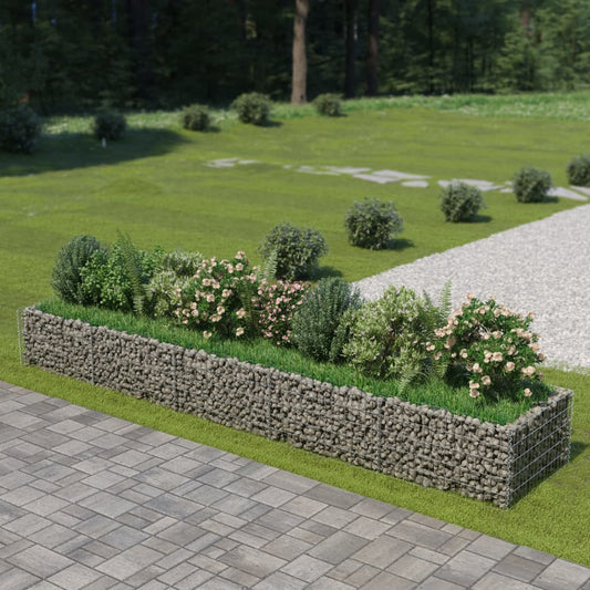 Gabion plantenbak verhoogd 450x90x50 cm gegalvaniseerd staal is nu te koop bij PeponiXL, paradijselijk wonen!