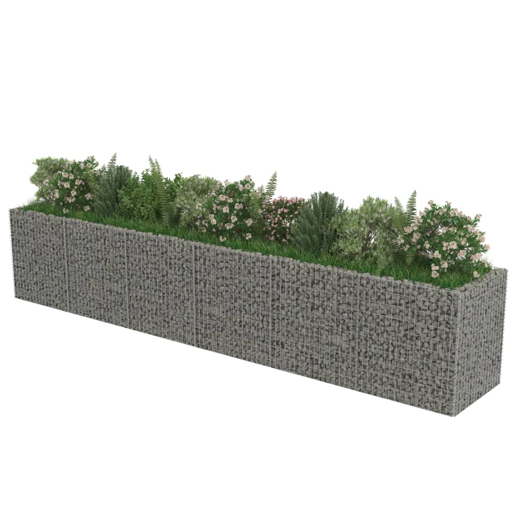 Gabion plantenbak verhoogd 540x90x100 cm gegalvaniseerd staal is nu te koop bij PeponiXL, paradijselijk wonen!