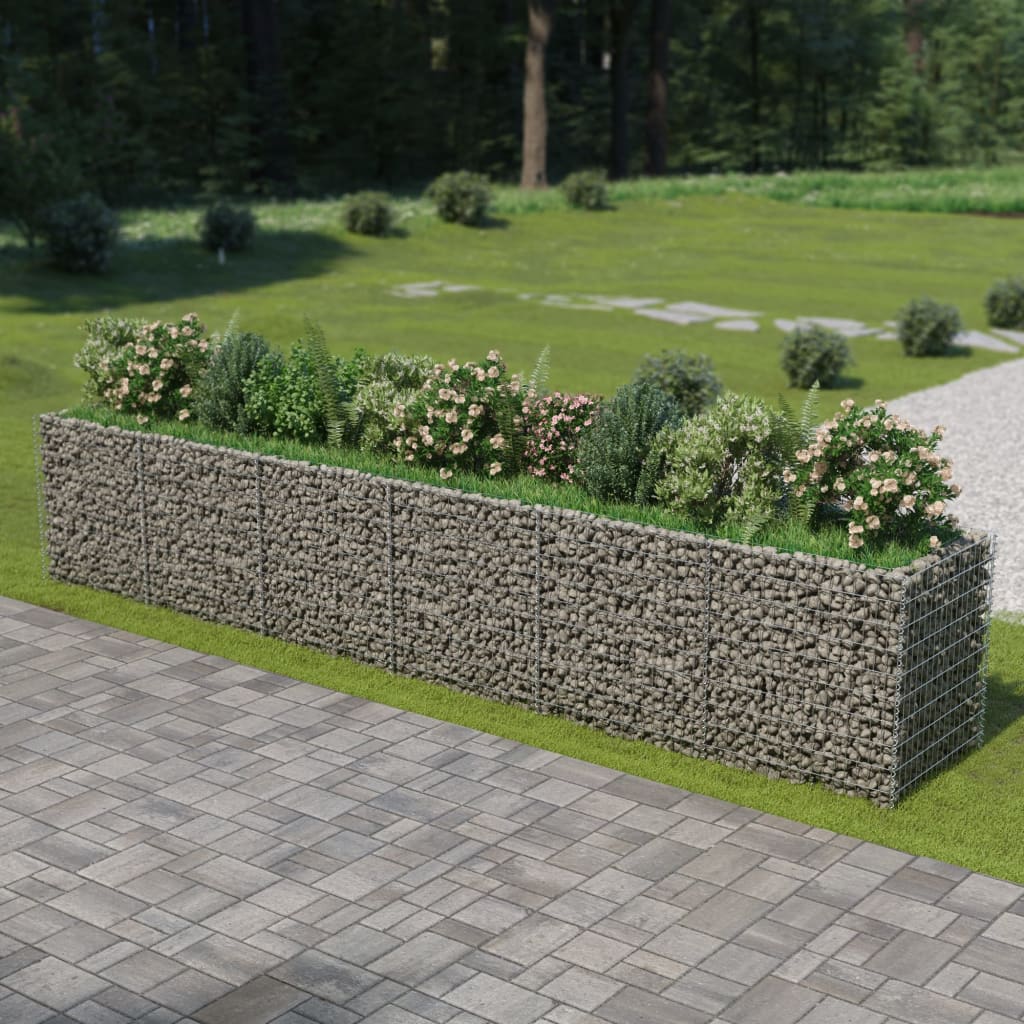 Gabion plantenbak verhoogd 540x90x100 cm gegalvaniseerd staal is nu te koop bij PeponiXL, paradijselijk wonen!