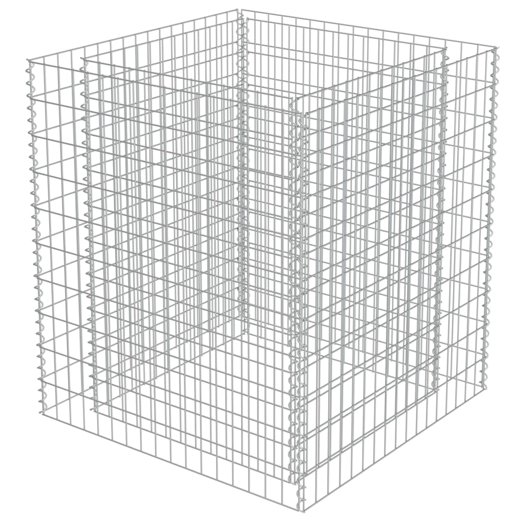 Gabion plantenbak verhoogd 90x90x100 cm gegalvaniseerd staal is nu te koop bij PeponiXL, paradijselijk wonen!