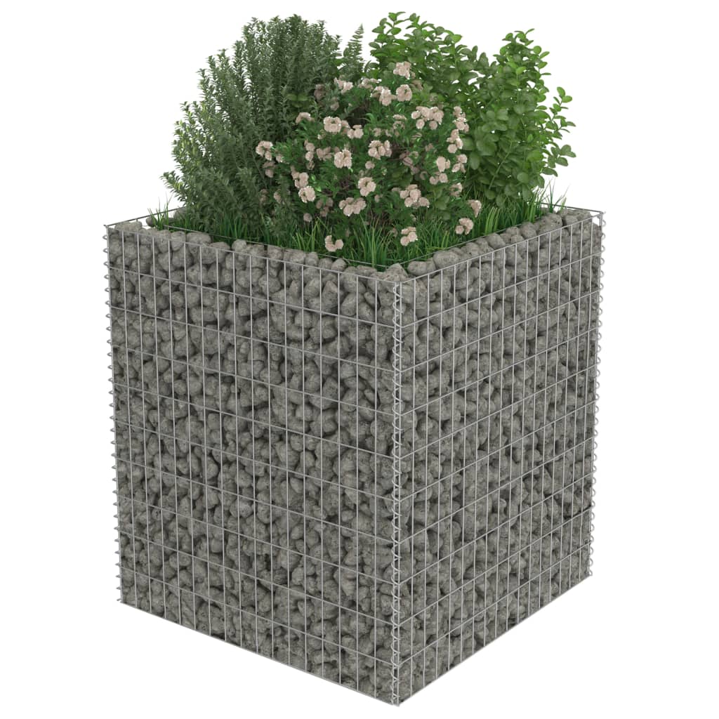 Gabion plantenbak verhoogd 90x90x100 cm gegalvaniseerd staal is nu te koop bij PeponiXL, paradijselijk wonen!