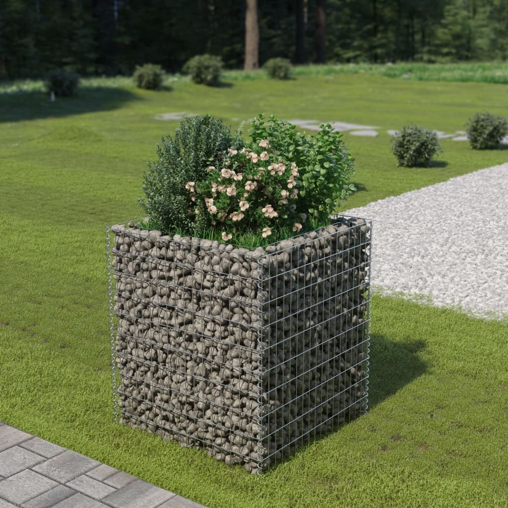 Gabion plantenbak verhoogd 90x90x100 cm gegalvaniseerd staal is nu te koop bij PeponiXL, paradijselijk wonen!