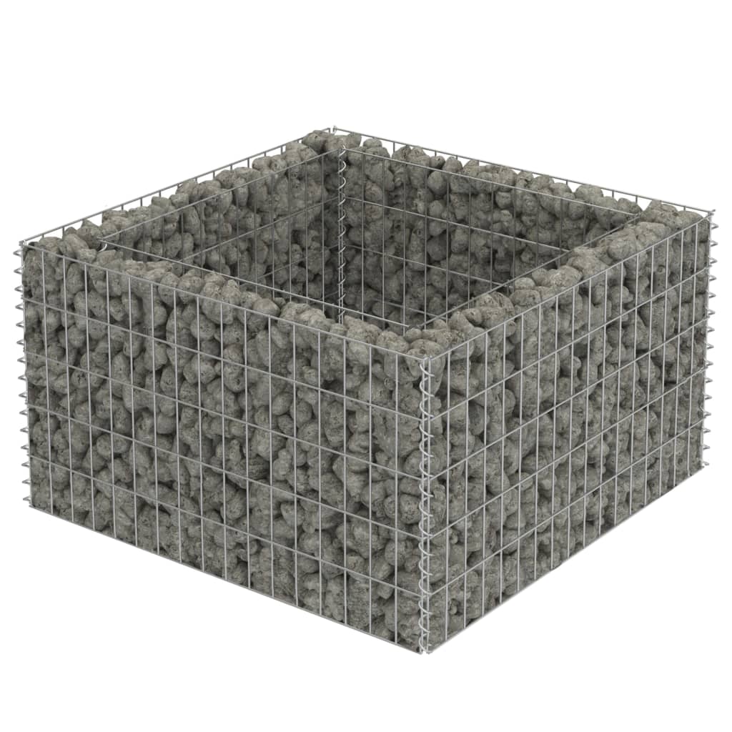 Gabion plantenbak verhoogd 90x90x50 cm gegalvaniseerd staal is nu te koop bij PeponiXL, paradijselijk wonen!