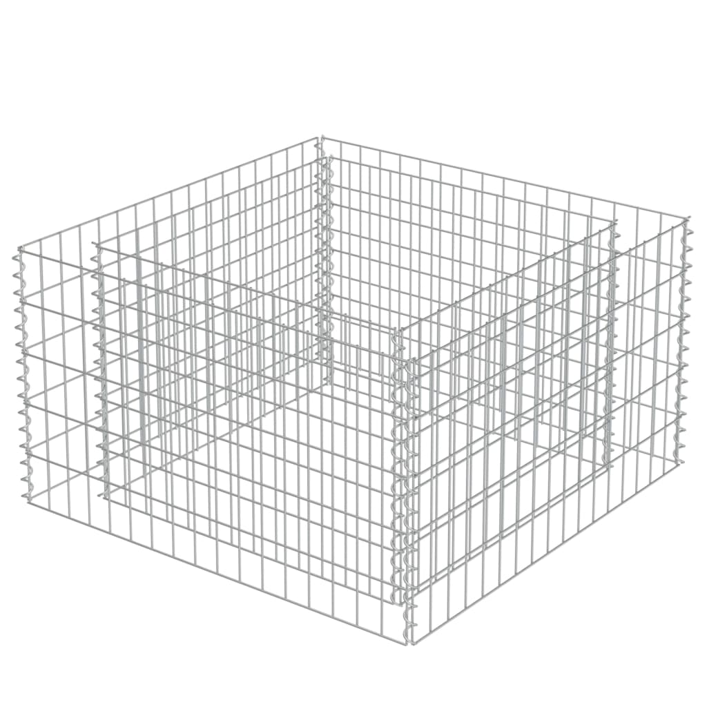 Gabion plantenbak verhoogd 90x90x50 cm gegalvaniseerd staal is nu te koop bij PeponiXL, paradijselijk wonen!