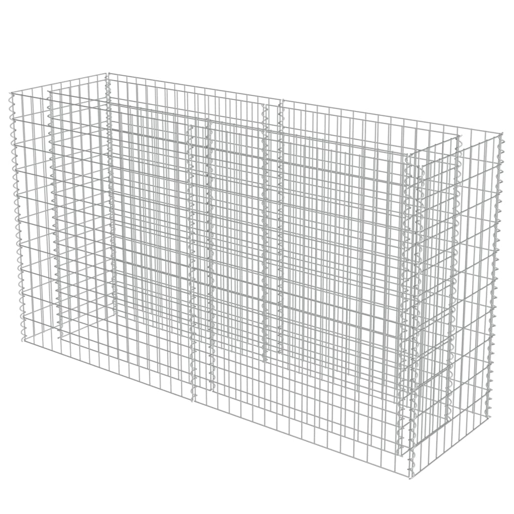 Gabion plantenbak verhoogd 180x50x100 cm gegalvaniseerd staal is nu te koop bij PeponiXL, paradijselijk wonen!