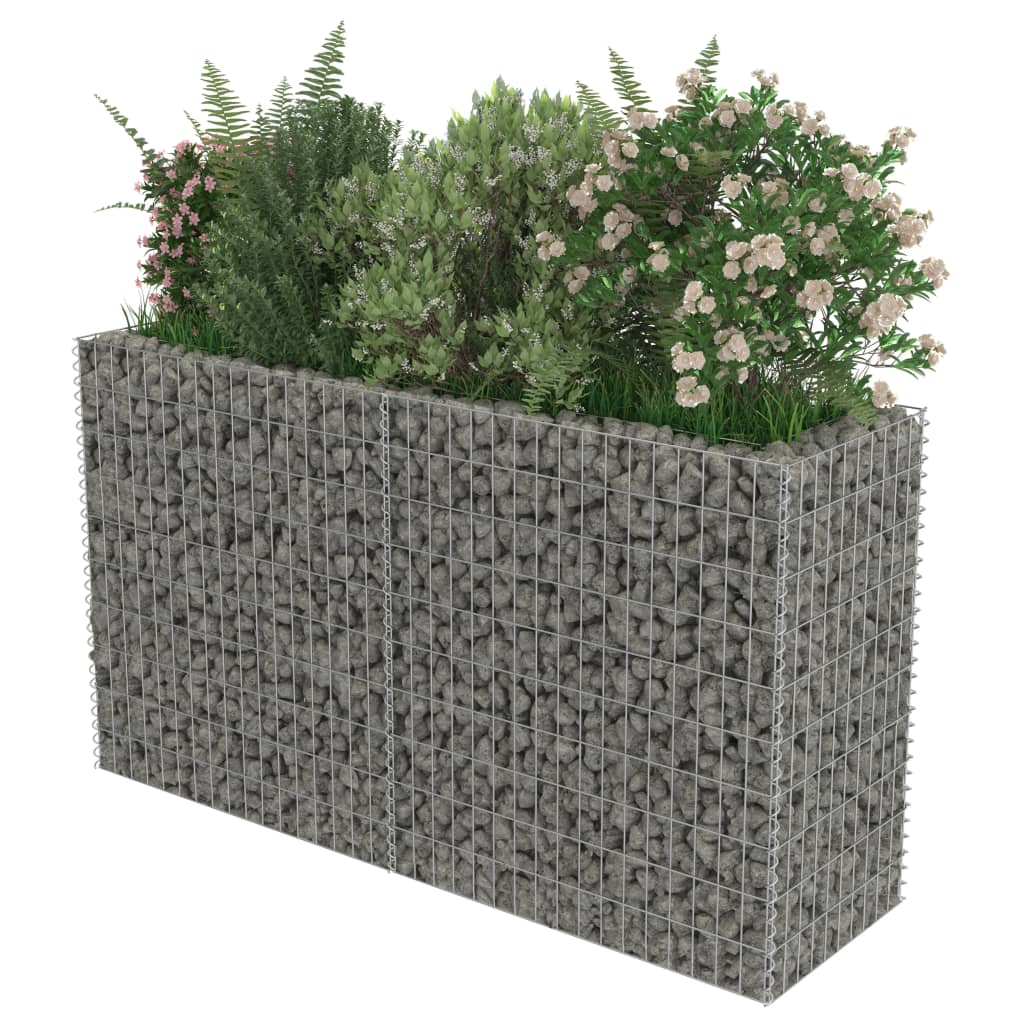 Gabion plantenbak verhoogd 180x50x100 cm gegalvaniseerd staal is nu te koop bij PeponiXL, paradijselijk wonen!