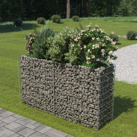 Gabion plantenbak verhoogd 180x50x100 cm gegalvaniseerd staal is nu te koop bij PeponiXL, paradijselijk wonen!