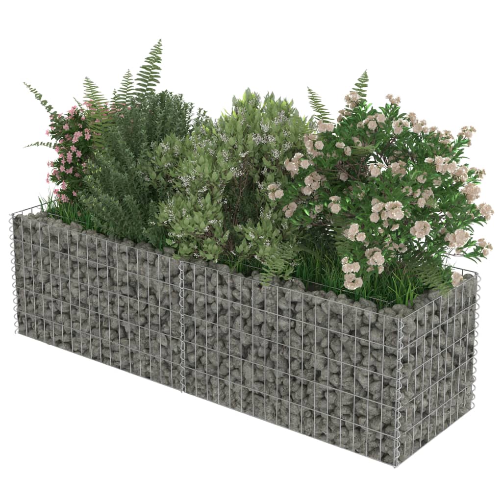 Gabion plantenbak verhoogd 180x50x50 cm gegalvaniseerd staal is nu te koop bij PeponiXL, paradijselijk wonen!