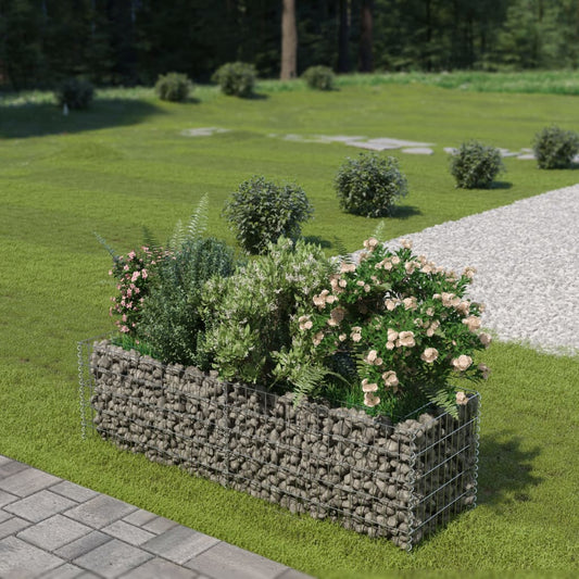 Gabion plantenbak verhoogd 180x50x50 cm gegalvaniseerd staal is nu te koop bij PeponiXL, paradijselijk wonen!