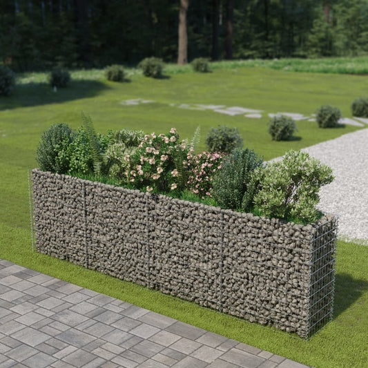 Gabion plantenbak verhoogd 360x50x100 cm gegalvaniseerd staal is nu te koop bij PeponiXL, paradijselijk wonen!