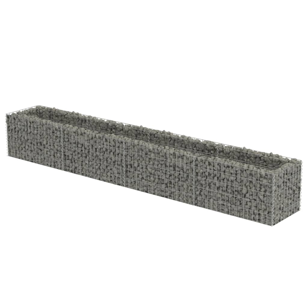 Gabion plantenbak verhoogd 360x50x50 cm gegalvaniseerd staal is nu te koop bij PeponiXL, paradijselijk wonen!