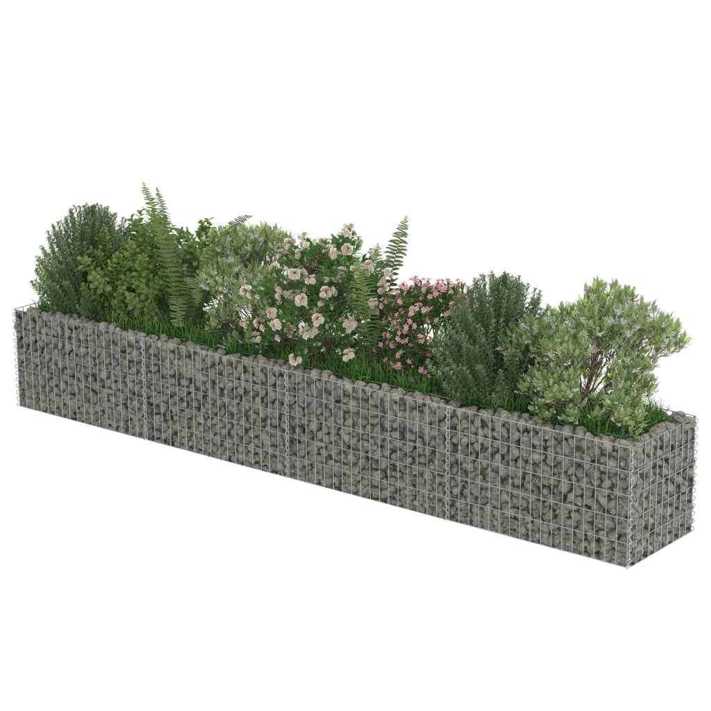 Gabion plantenbak verhoogd 360x50x50 cm gegalvaniseerd staal is nu te koop bij PeponiXL, paradijselijk wonen!