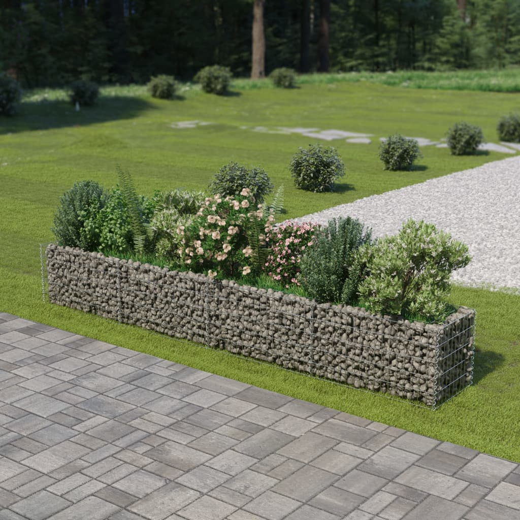 Gabion plantenbak verhoogd 360x50x50 cm gegalvaniseerd staal is nu te koop bij PeponiXL, paradijselijk wonen!