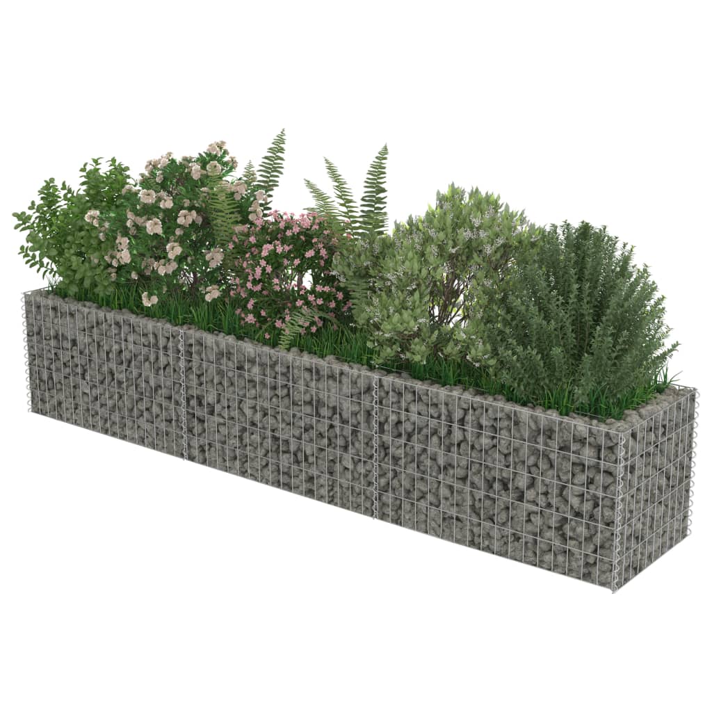 Gabion plantenbak verhoogd 270x50x50 cm gegalvaniseerd staal is nu te koop bij PeponiXL, paradijselijk wonen!