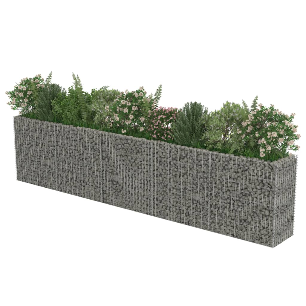 Gabion plantenbak verhoogd 450x50x100 cm gegalvaniseerd staal is nu te koop bij PeponiXL, paradijselijk wonen!