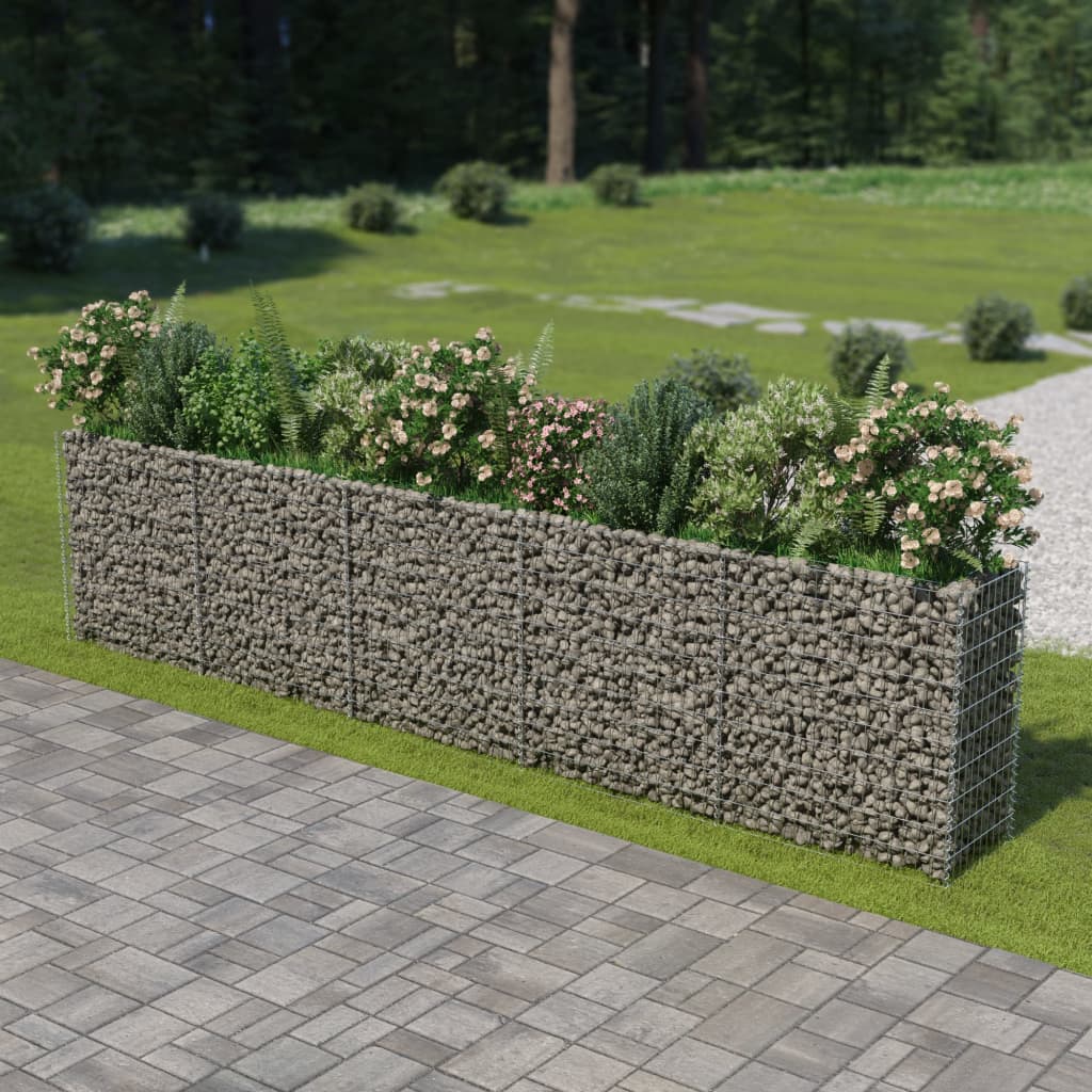 Gabion plantenbak verhoogd 450x50x100 cm gegalvaniseerd staal is nu te koop bij PeponiXL, paradijselijk wonen!