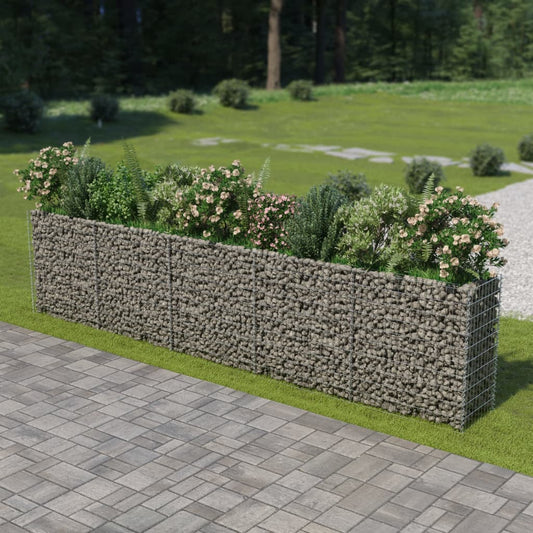 Gabion plantenbak verhoogd 450x50x100 cm gegalvaniseerd staal is nu te koop bij PeponiXL, paradijselijk wonen!