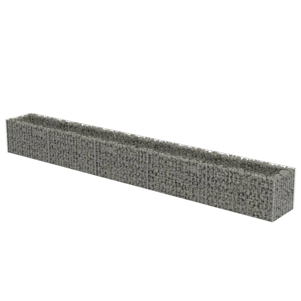 Gabion plantenbak verhoogd 450x50x50 cm gegalvaniseerd staal is nu te koop bij PeponiXL, paradijselijk wonen!