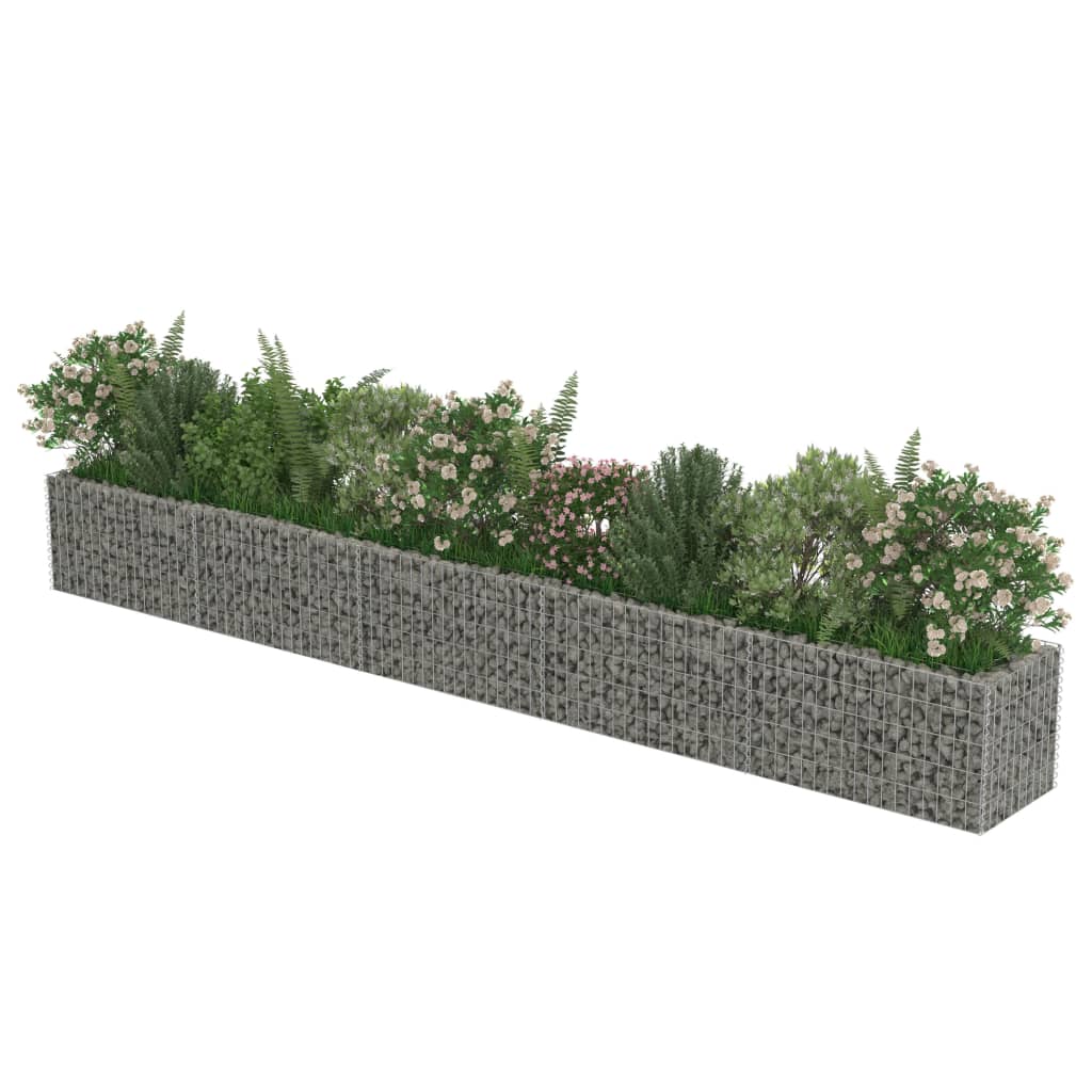 Gabion plantenbak verhoogd 450x50x50 cm gegalvaniseerd staal is nu te koop bij PeponiXL, paradijselijk wonen!