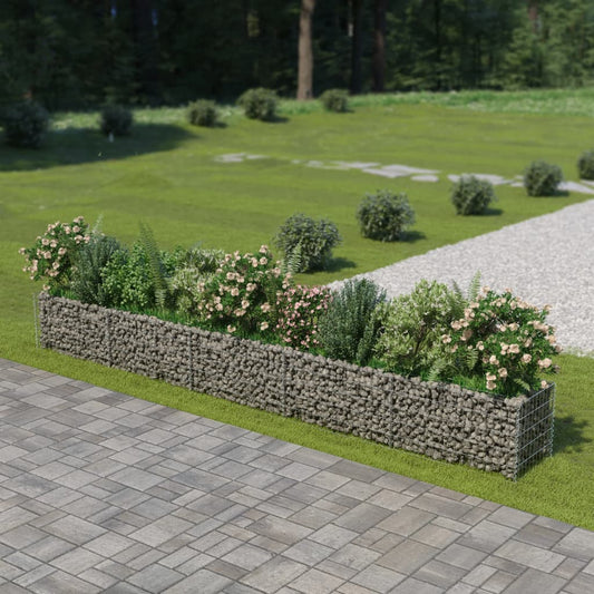 Gabion plantenbak verhoogd 450x50x50 cm gegalvaniseerd staal is nu te koop bij PeponiXL, paradijselijk wonen!