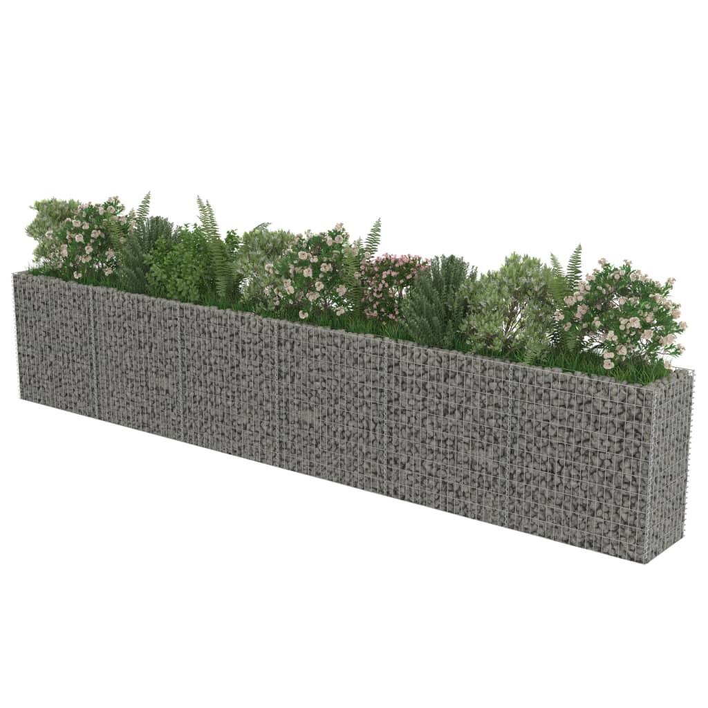 Gabion plantenbak verhoogd 540x50x100 cm gegalvaniseerd staal is nu te koop bij PeponiXL, paradijselijk wonen!