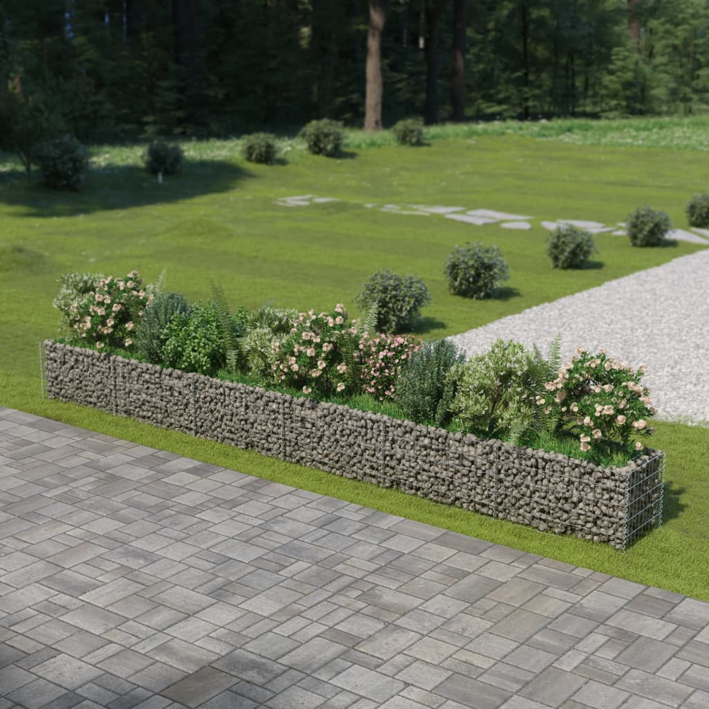 Gabion plantenbak verhoogd 540x50x50 cm gegalvaniseerd staal is nu te koop bij PeponiXL, paradijselijk wonen!