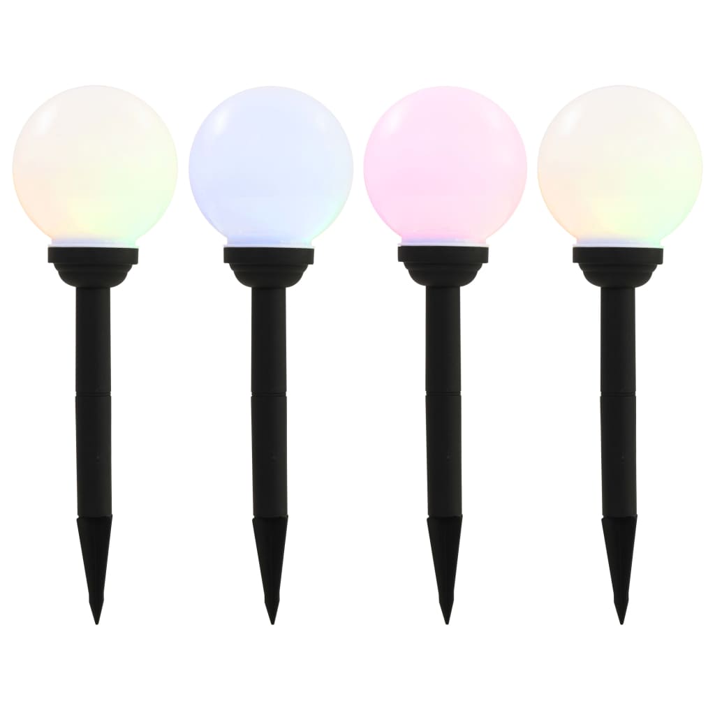 LED-solarlampen rond 15 cm RGB 4 st is nu te koop bij PeponiXL, paradijselijk wonen!