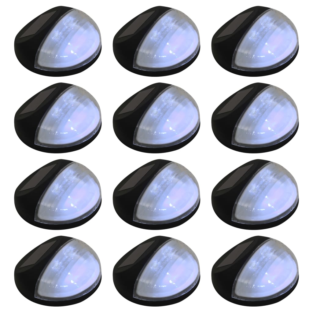 LED-wandlampen solar rond zwart 12 st is nu te koop bij PeponiXL, paradijselijk wonen!