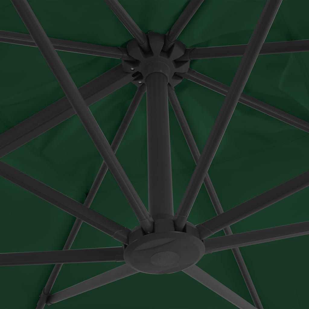 Zweefparasol met aluminium paal 400x300 cm groen is nu te koop bij PeponiXL, paradijselijk wonen!