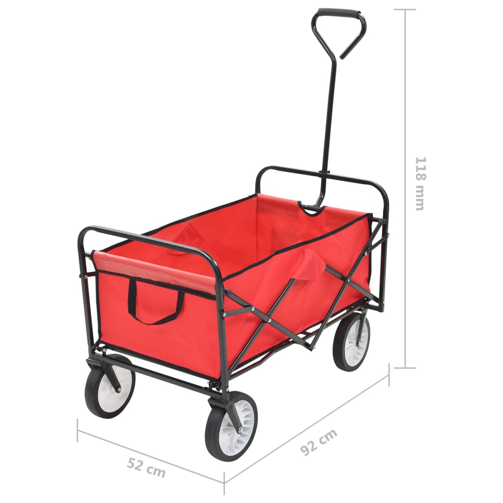Handkar inklapbaar staal rood is nu te koop bij PeponiXL, paradijselijk wonen!