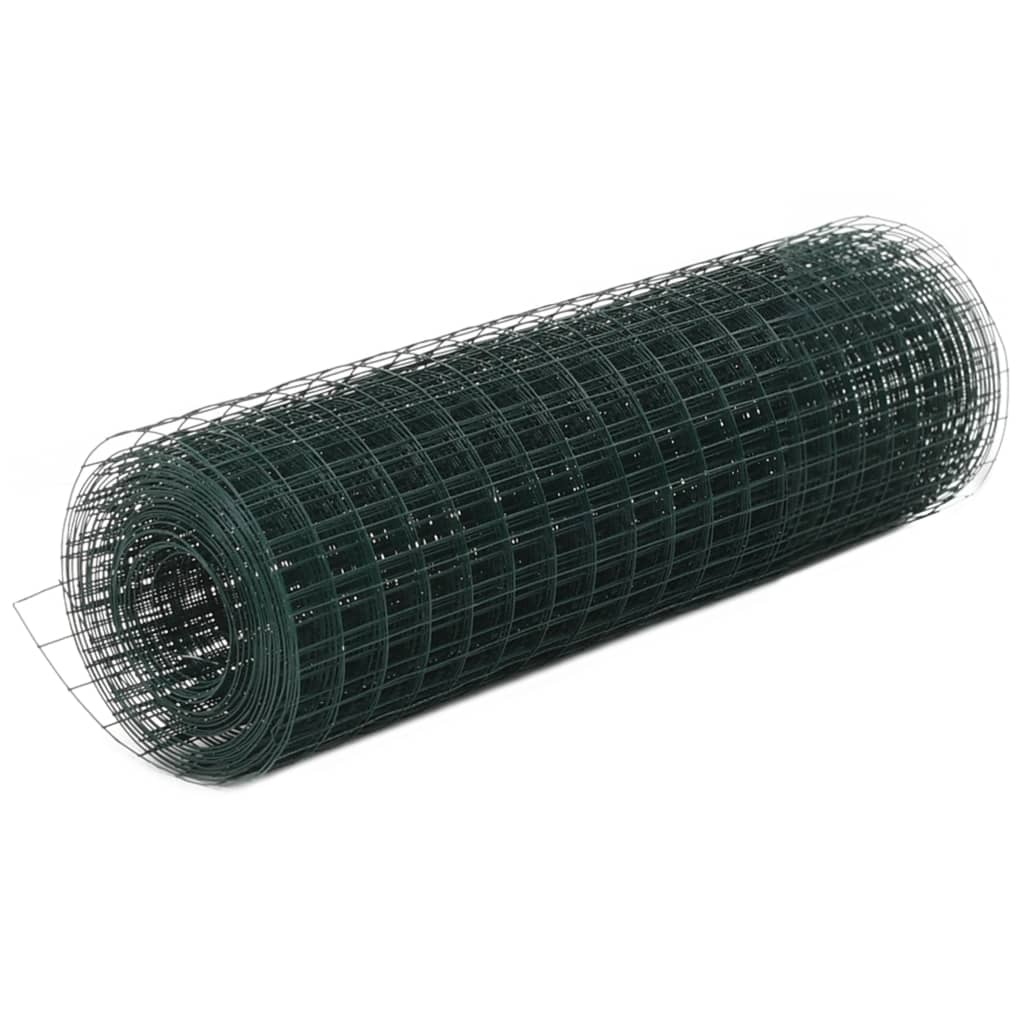 Kippengaas 10x0,5 m staal met PVC coating groen is nu te koop bij PeponiXL, paradijselijk wonen!