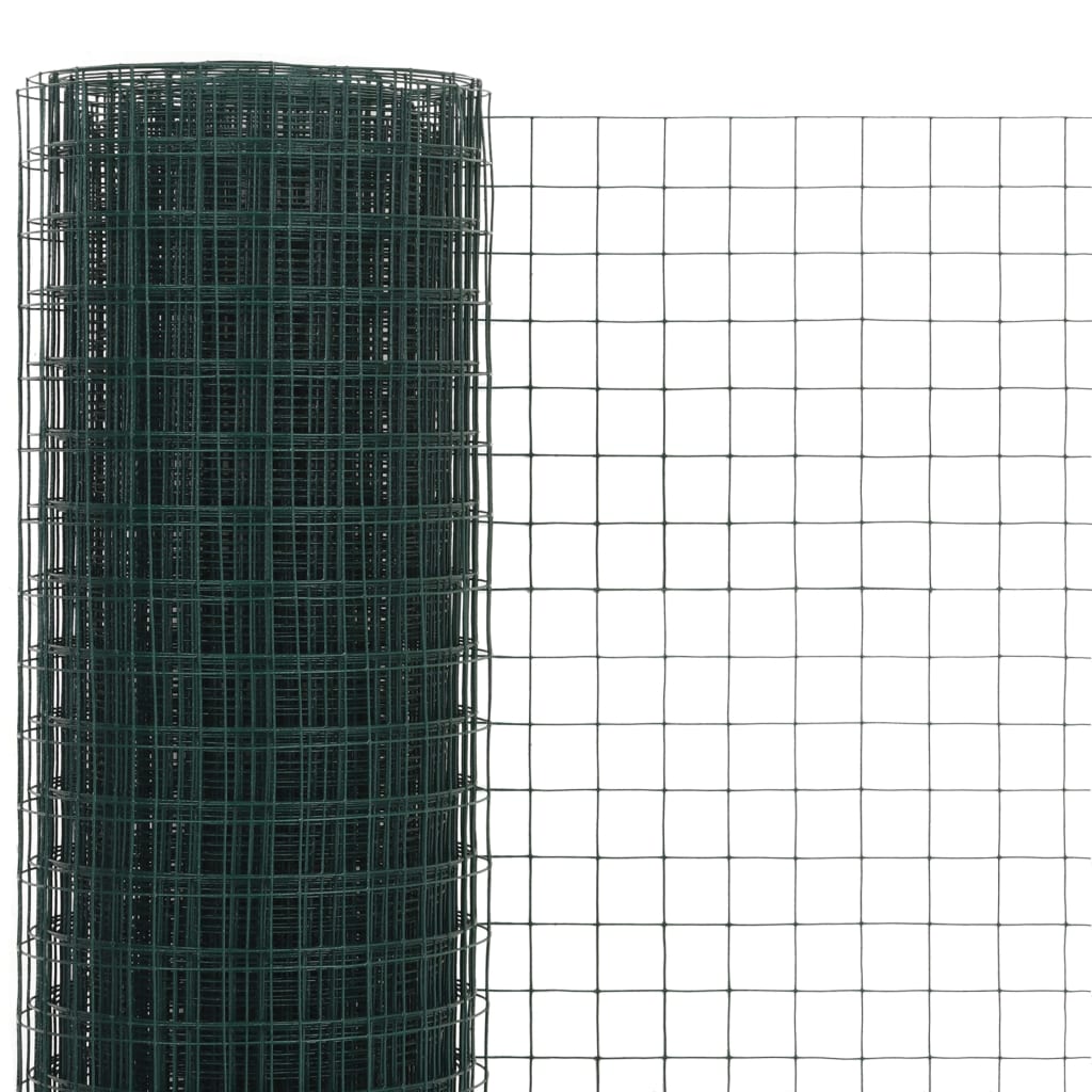 Kippengaas 10x0,5 m staal met PVC coating groen is nu te koop bij PeponiXL, paradijselijk wonen!