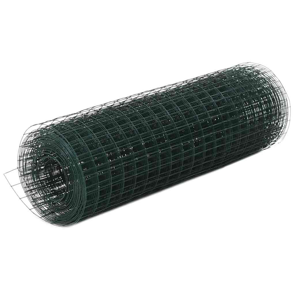 Kippengaas 10x0,5 m staal met PVC coating groen is nu te koop bij PeponiXL, paradijselijk wonen!