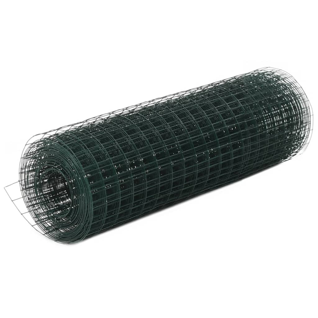 Kippengaas 10x0,5 m staal met PVC coating groen is nu te koop bij PeponiXL, paradijselijk wonen!